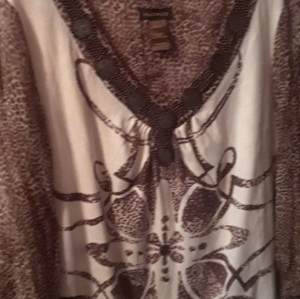 Multiples Mutli Color 3/4 length Blouse